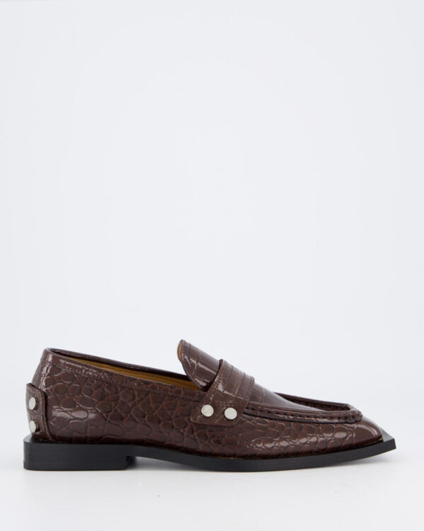 Women’s Brown Croco Loafers