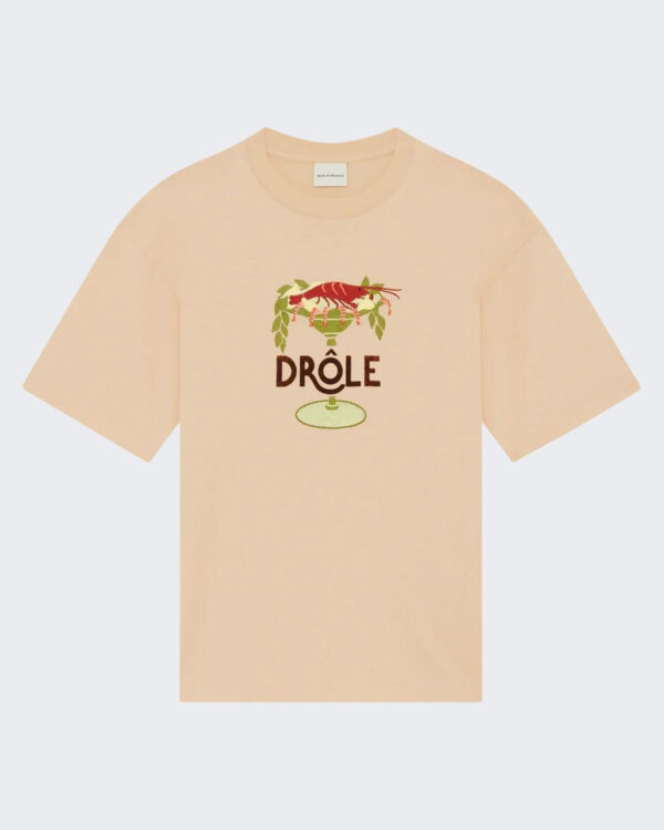 Drole De Monsieur Men’s Lobster Cup T-Shirt Beige