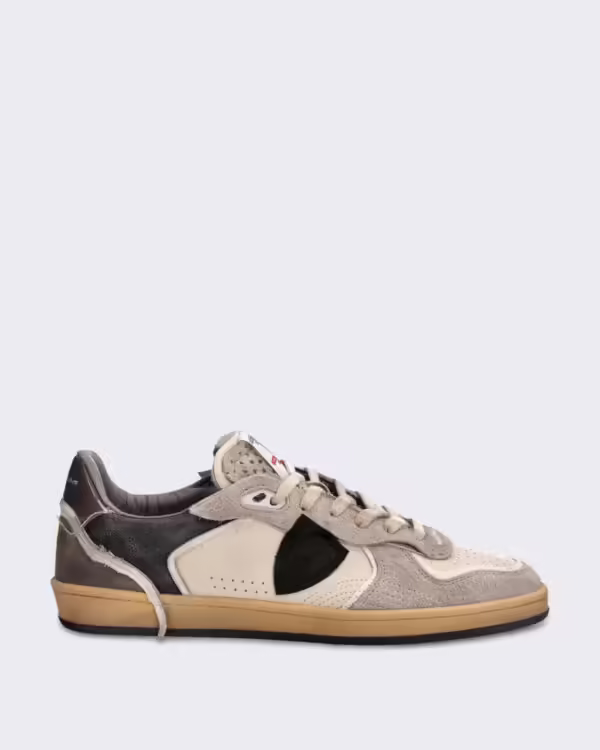 Men’s Low-top sneaker met neutrale colour combination Grey