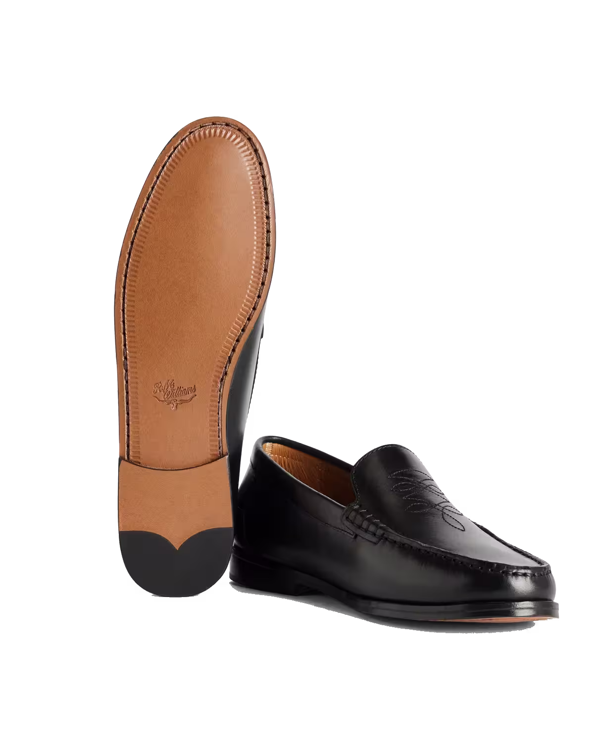 Ranch Loafer — Black Pull-Up Leather