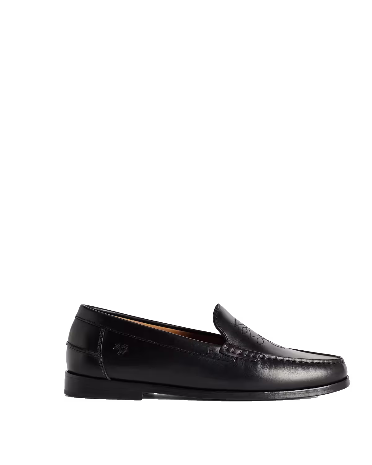 Ranch Loafer — Black Pull-Up Leather