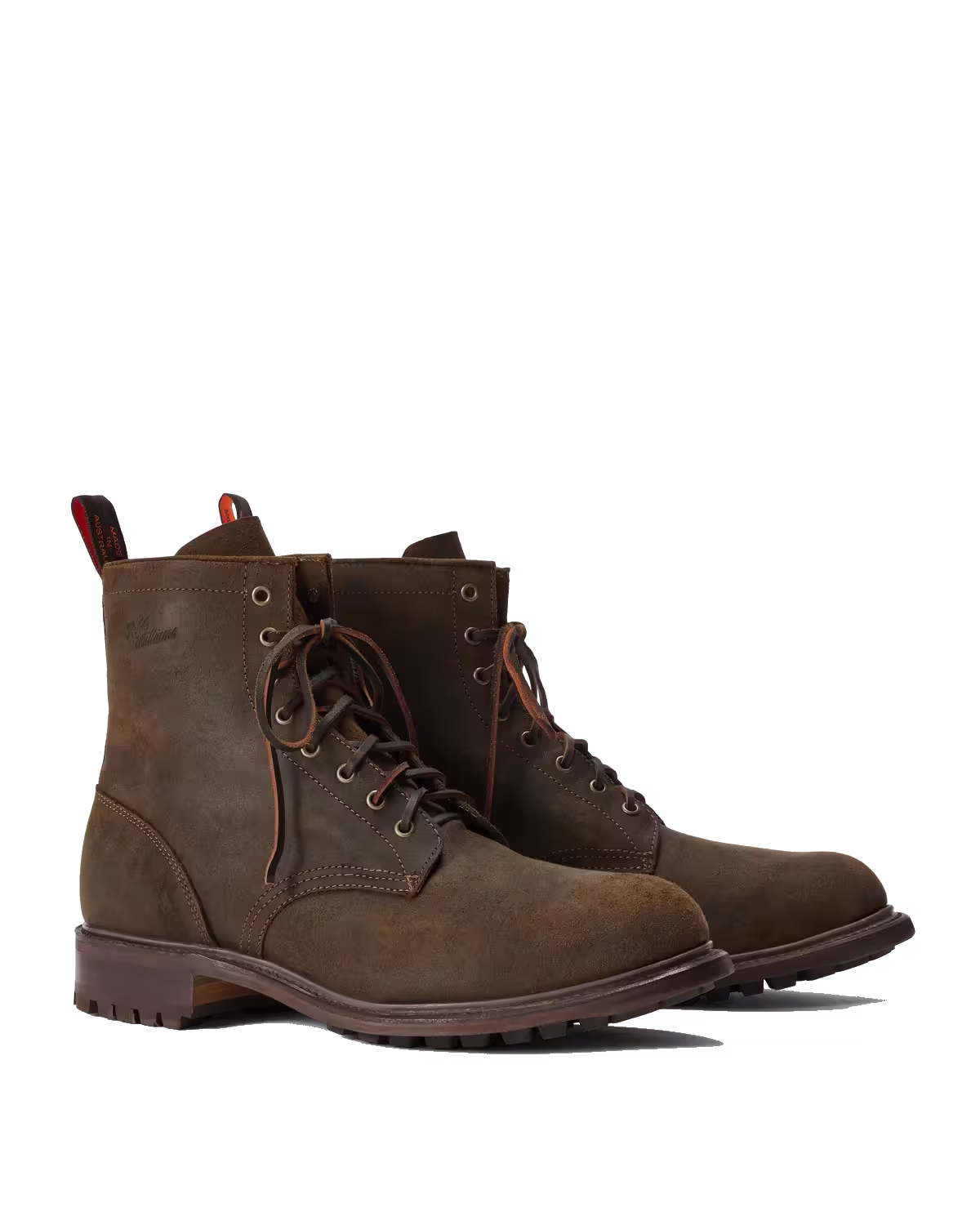 Rigger Commando Boot — Stone Waxed Suede
