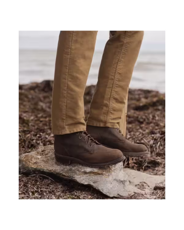 Rigger Commando Boot — Stone Waxed Suede