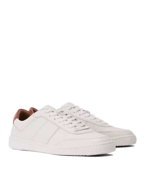 Sandbar Sneaker — White Pebbled Grain & Pull-Up Leather