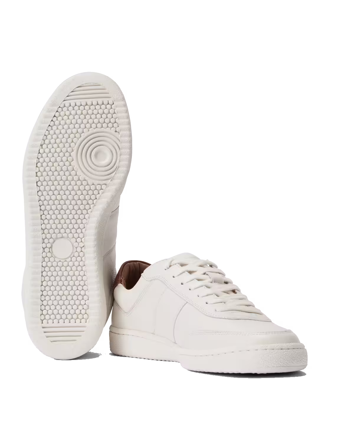 Sandbar Sneaker — White Pebbled Grain & Pull-Up Leather