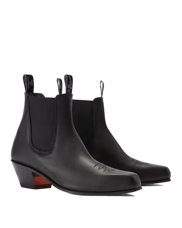 Santa Fe Boot — Black Oiled Leather