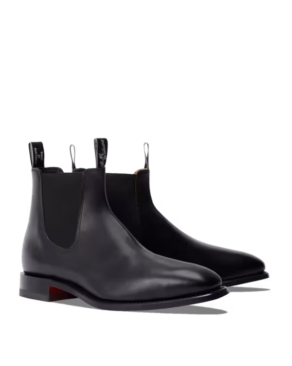 Signature Craftsman Boot — Black Veal Calf Leather