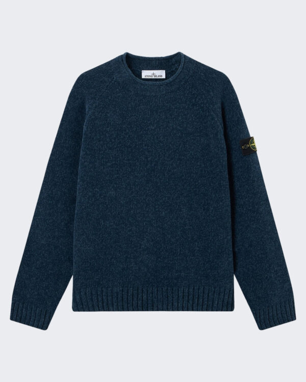 Men’s Crew Neck-Steel Blue Melange-V0m2b Blue