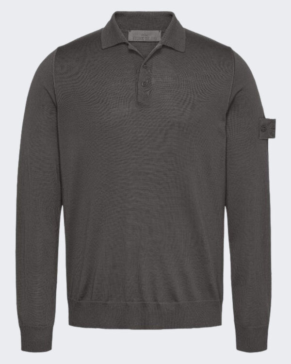 Men’s Logo Patch Polo Shirt Gray