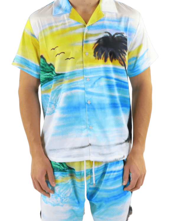 Men’s Airbrushed Silk Shirt