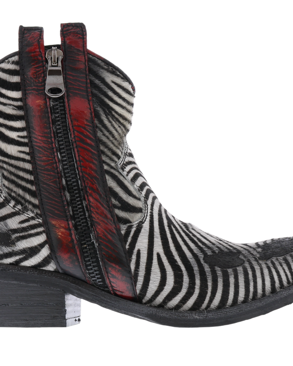 Paris Punk Women’s Pony Zebra enkellaarsjes