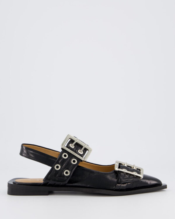 Women’s Chunky Buckle Ballerina Black