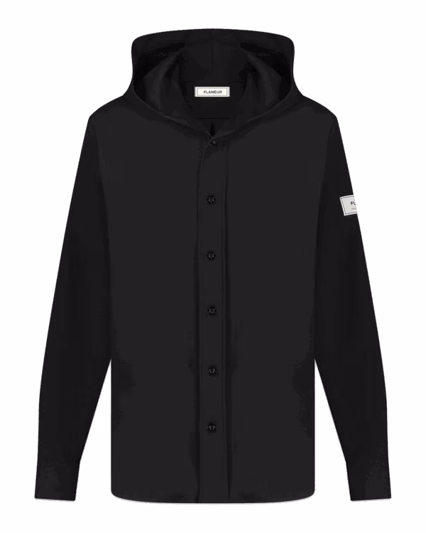 Men’s Atelier Hooded Shirt Black