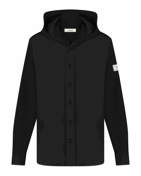 Men’s Atelier Hooded Shirt Black