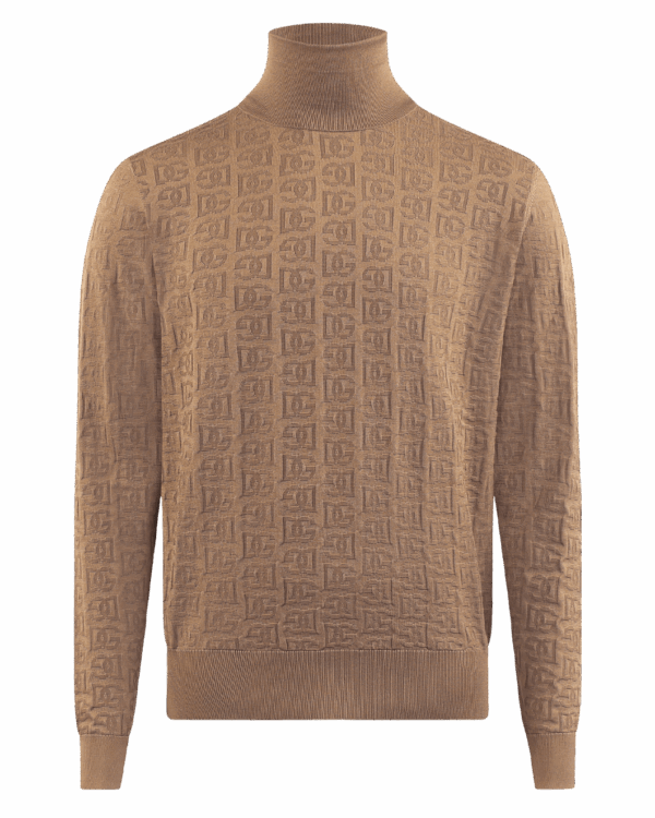 Men’s Silk Jacquard DG Logo Beige