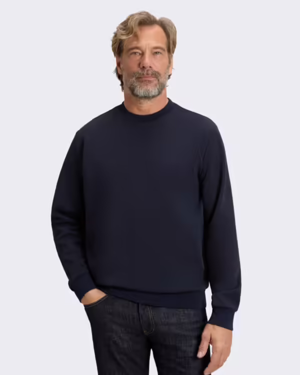 Men’s Logo sweater met ronde hals Blue