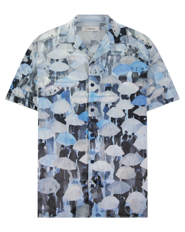Men’s Umbrella Viscose Shirt Blue