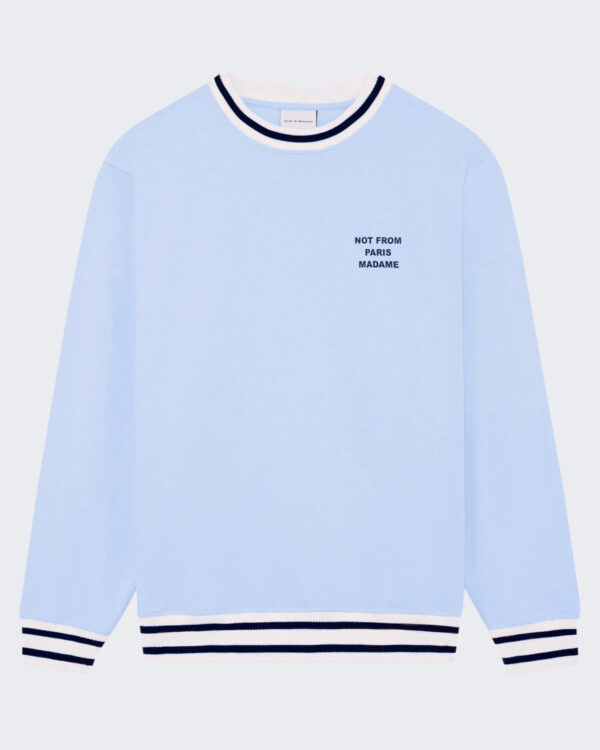 Drole De Monsieur Men’s Slogan Sport Sweater Blue