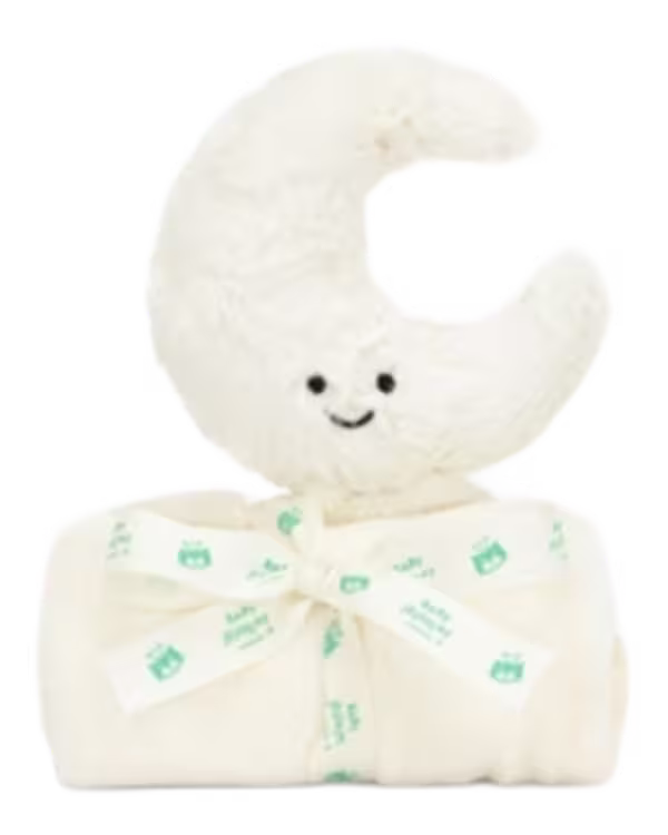 Jellycat Amuseable Moon faux-fur soother 34cm - image 1