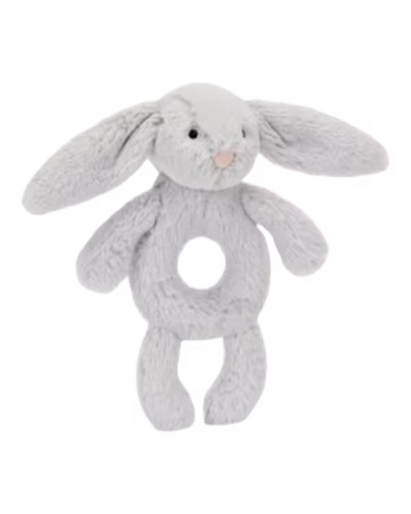 Jellycat Bashful Bunny faux-fur rattle 18cm - image 1