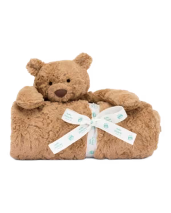 Jellycat Bartholomew Bear faux-fur blanket 70cm - image 1