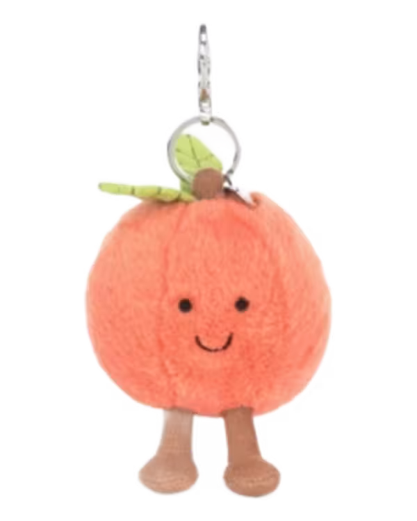 Jellycat Amuseables Peach Soft Bag Charm 15cm - image 1