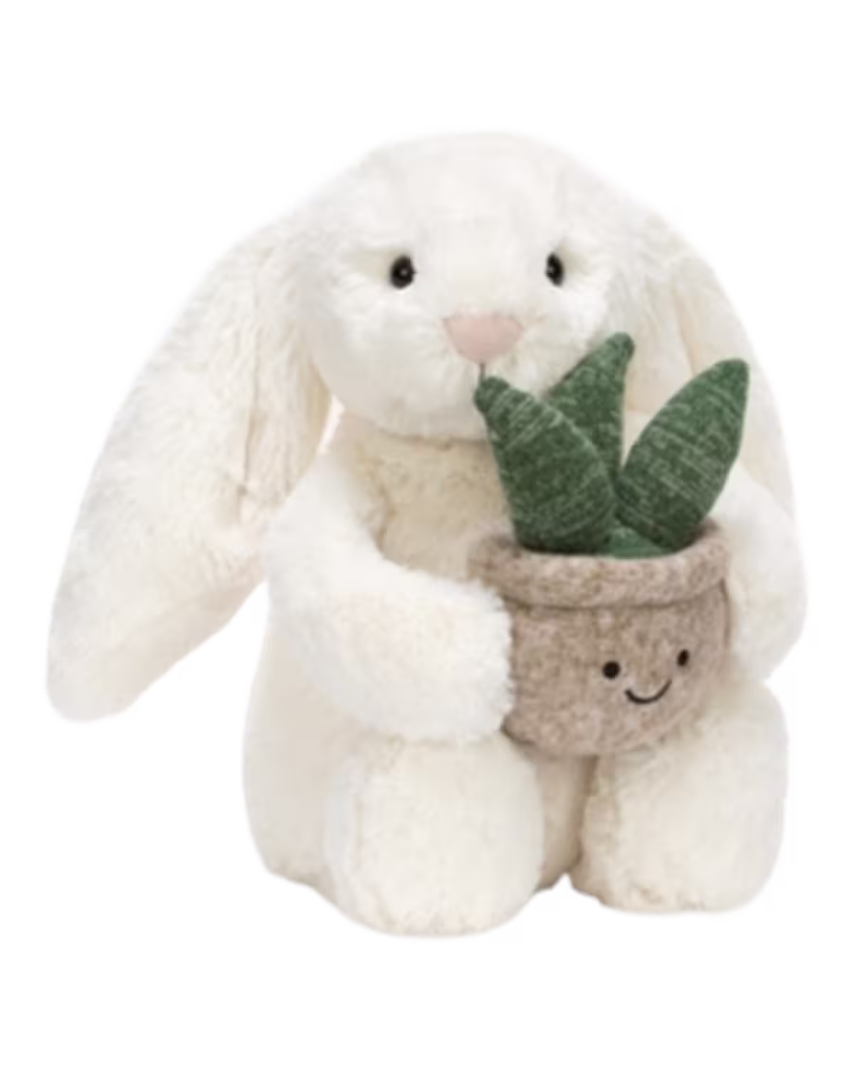 Jellycat Cream Bunny With Plant Soft Toy 31cm - image 1