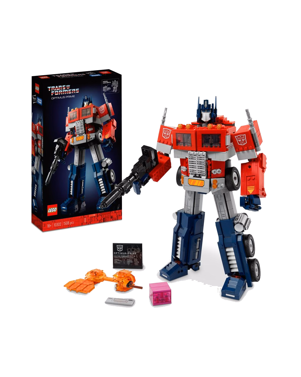 LEGO® 10302 Icons Optimus Prime, Transformers Robot Model Set - 1