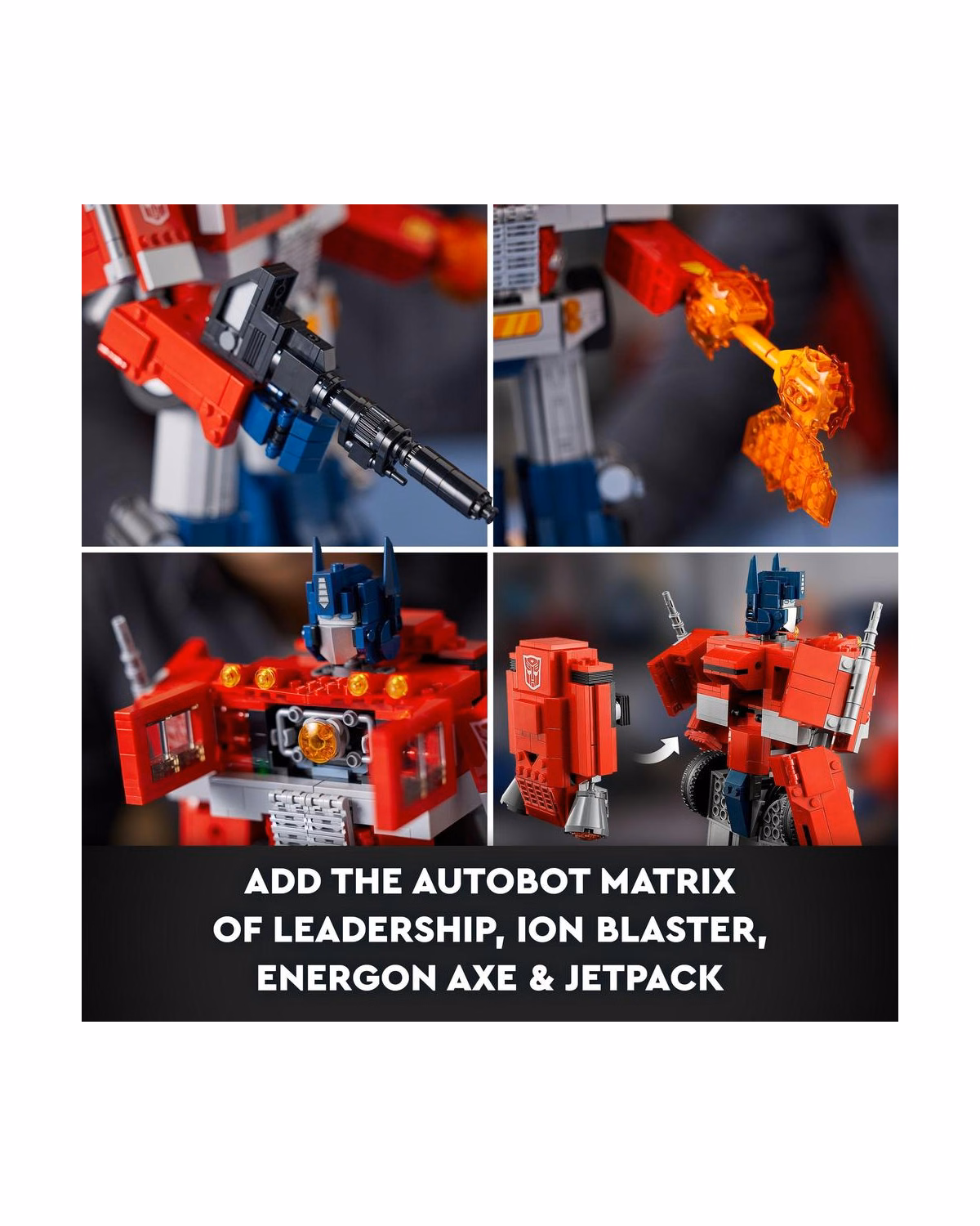 LEGO® 10302 Icons Optimus Prime, Transformers Robot Model Set - 6