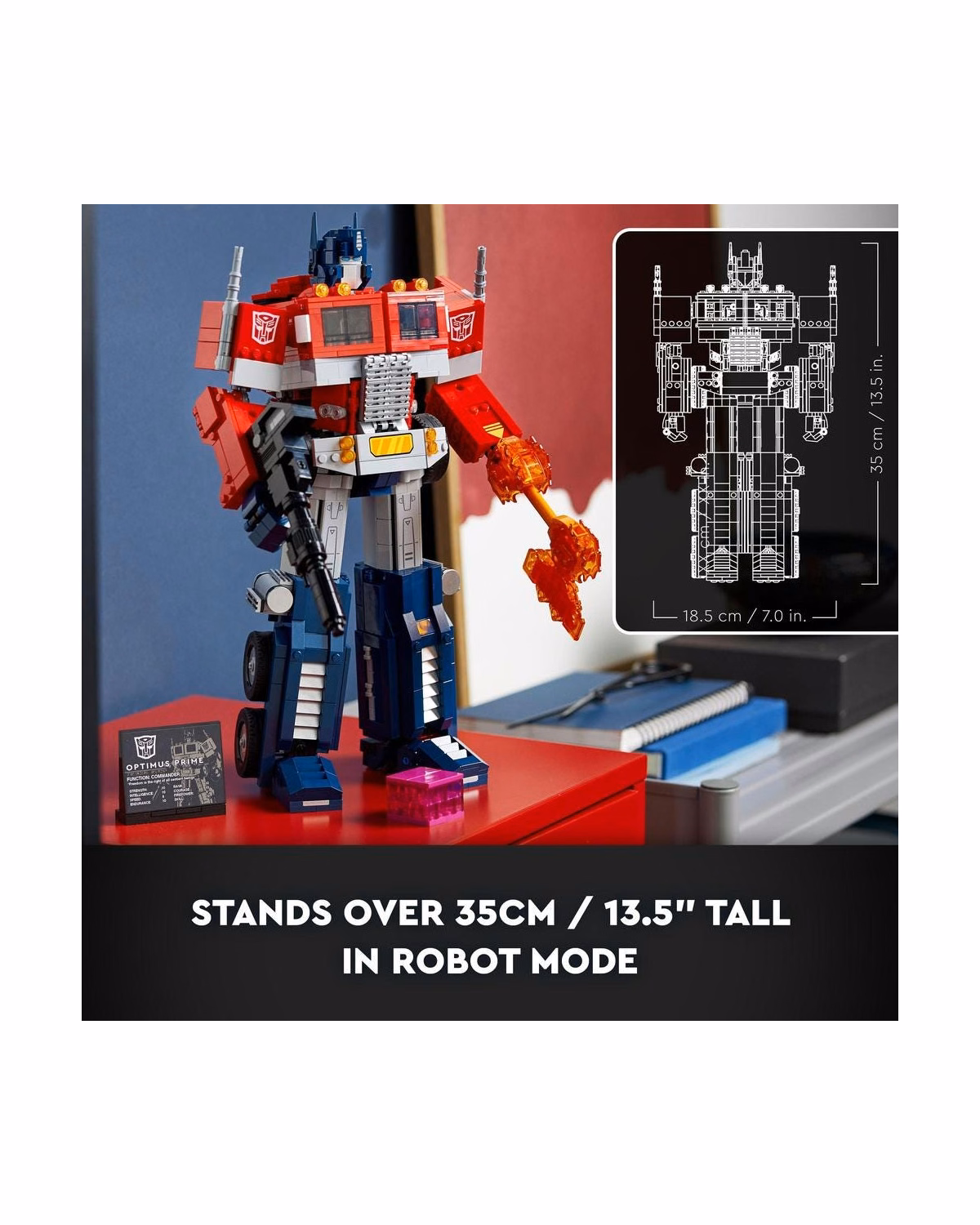 LEGO® 10302 Icons Optimus Prime, Transformers Robot Model Set - 7