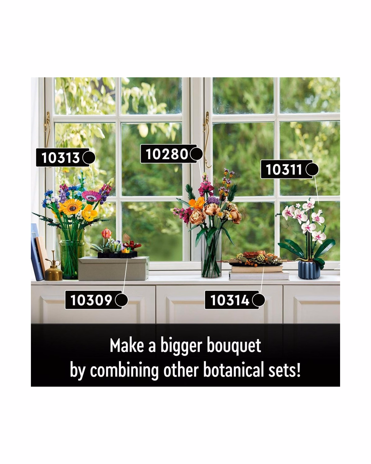 LEGO® 10313 Icons Wildflower Bouquet Flowers Set for Adults - 8