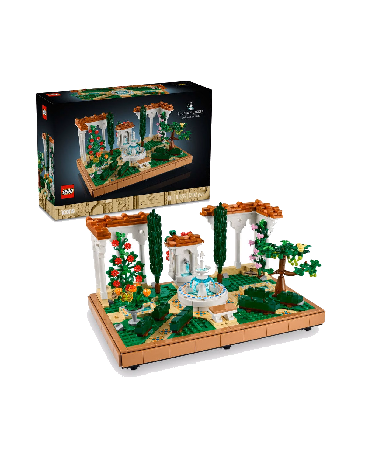 LEGO® Icons Fountain Garden Home Decor Set for Adults 10359 - 1