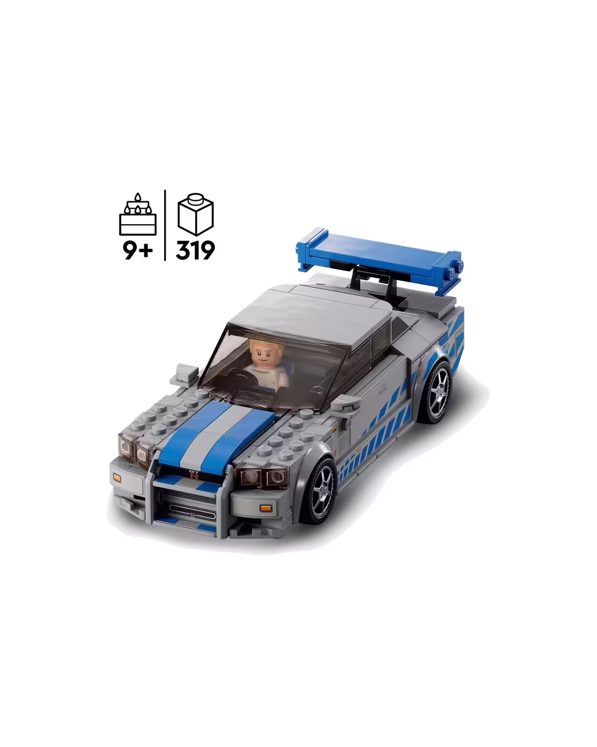 LEGO Speed Champions 76917 2 Fast 2 Furious Nissan Skyline GT-R (R34) Car Set studio view 2