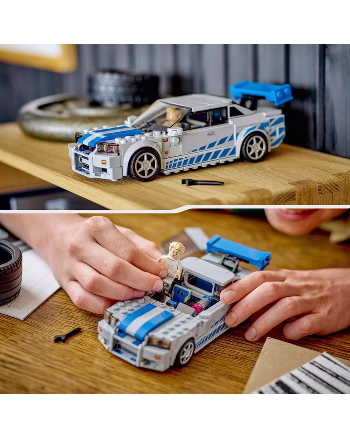 LEGO Speed Champions 76917 2 Fast 2 Furious Nissan Skyline GT-R (R34) Car Set view 5