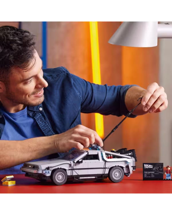 LEGO Icons 10300 Back to the Future Time Machine DeLorean Set for Adults view 2