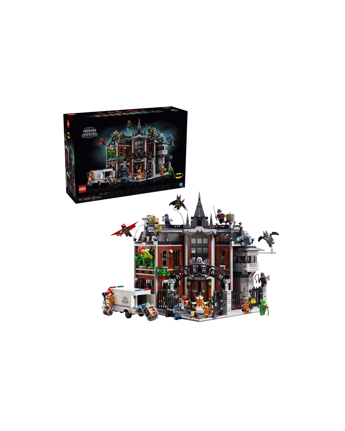 LEGO DC Batman 76300 Arkham Asylum Set for Adults studio view 1