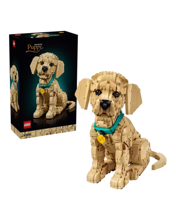 LEGO Icons 11384 Golden Retriever Puppy Set for Adults view 1