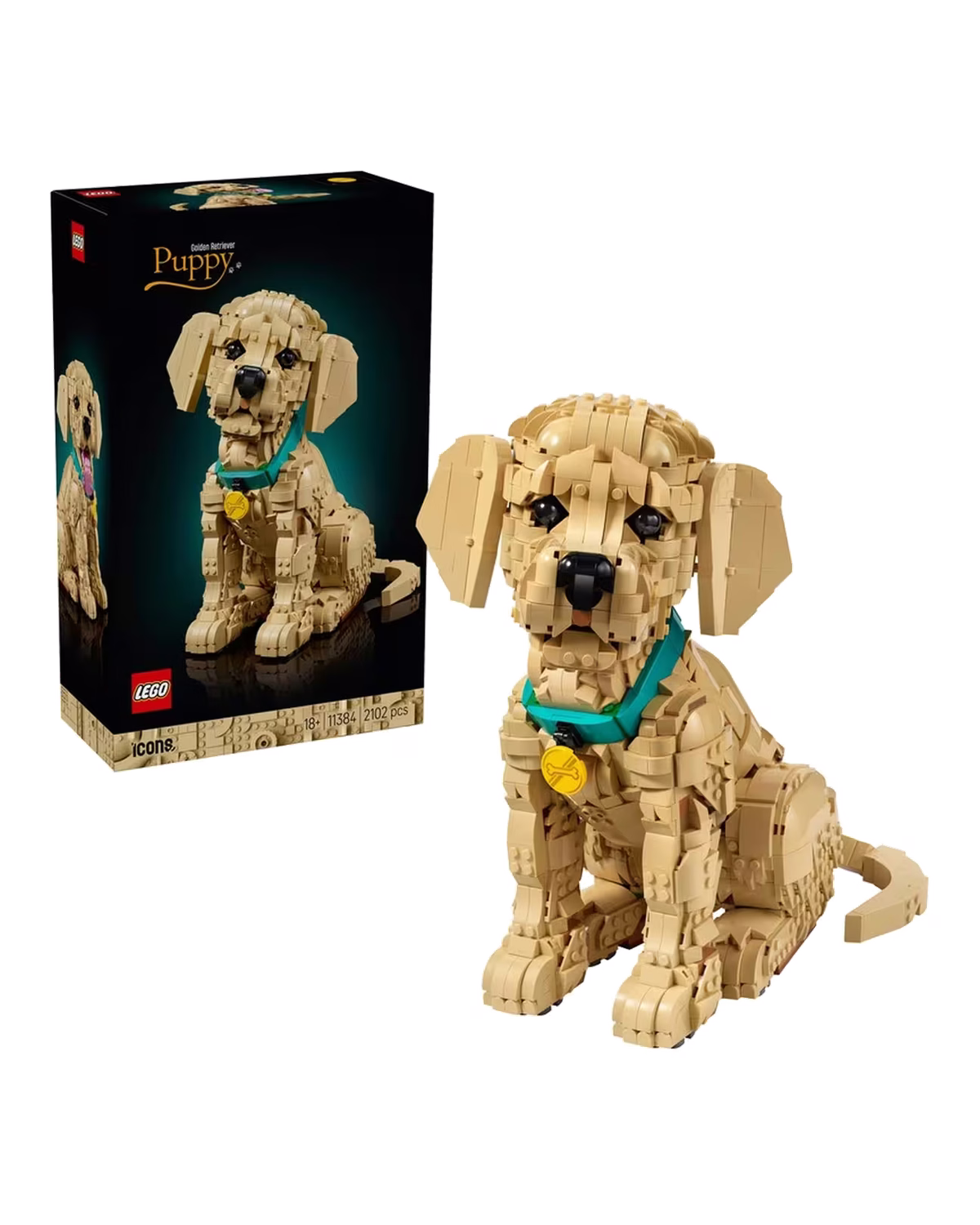 LEGO Icons 11384 Golden Retriever Puppy Set for Adults view 1