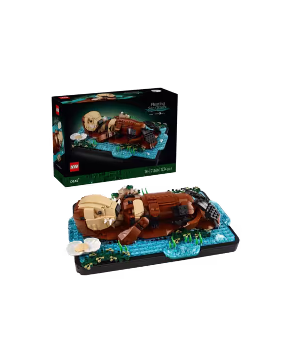 LEGO Ideas 21366 Floating Sea Otters Set for Adults studio view 1
