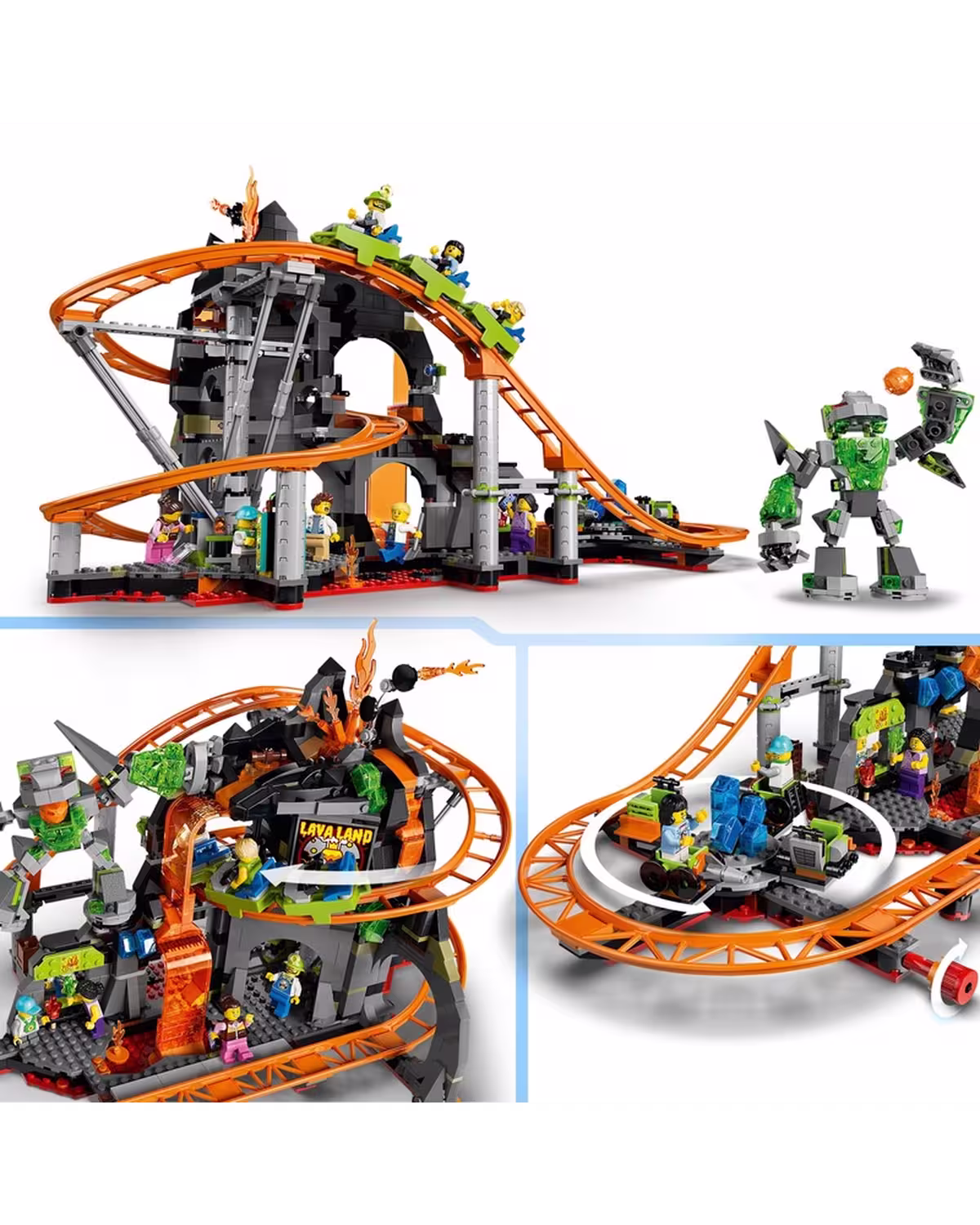 LEGO City 60501 Lava Land Roller Coaster Park Set view 3