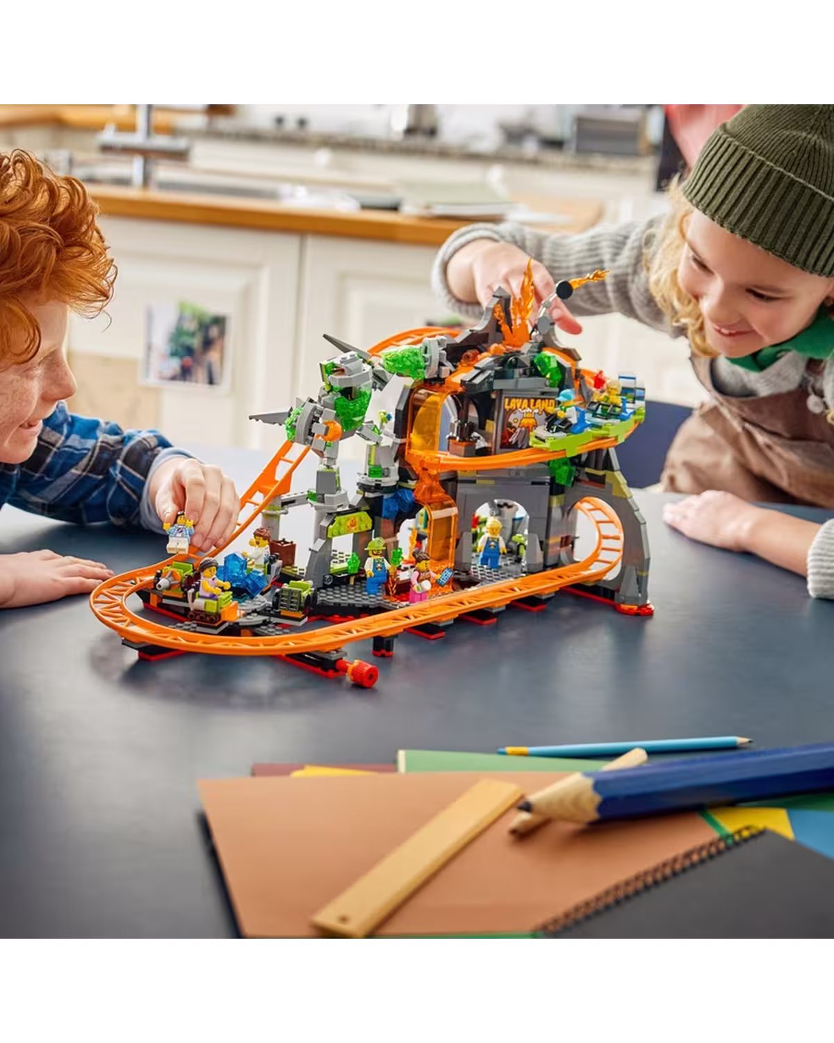 LEGO City 60501 Lava Land Roller Coaster Park Set view 6
