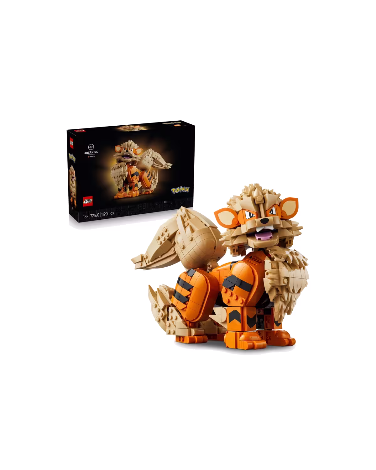 LEGO Pokémon 72160 Arcanine Set for Adults studio view 1