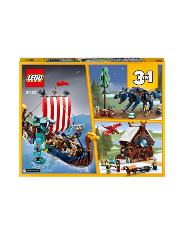 LEGO® 31132 Creator 3in1 Viking Ship and Midgard Serpent Set - 2