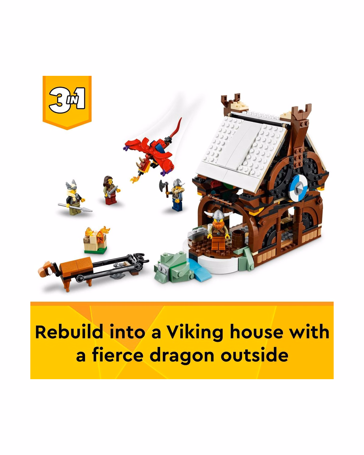 LEGO® 31132 Creator 3in1 Viking Ship and Midgard Serpent Set - 4