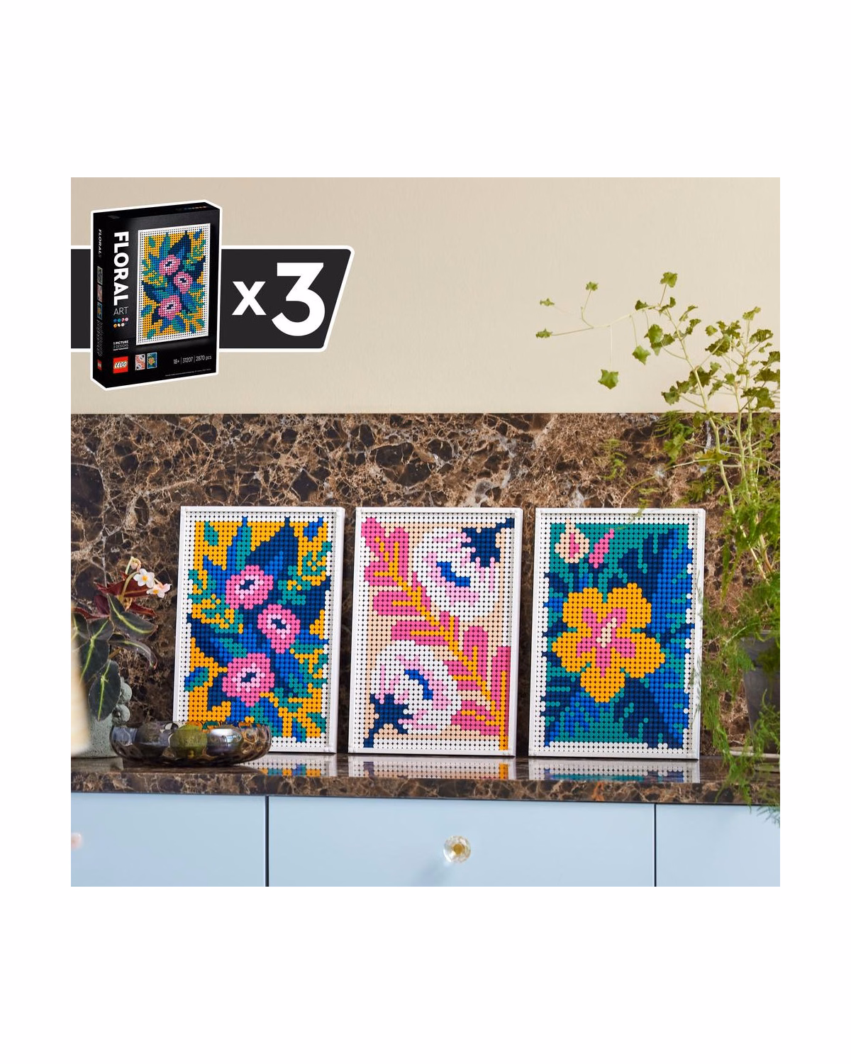 LEGO® 31207 ART Floral Art 3in1 Flowers Crafts Set, Wall Decor - 6