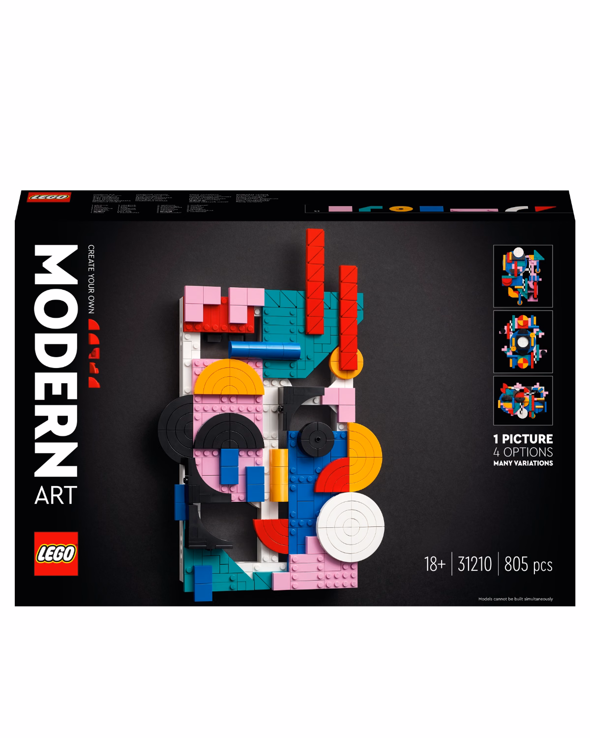 LEGO® 31210 Art Modern Art Colourful Abstract Wall Canvas Set - 3