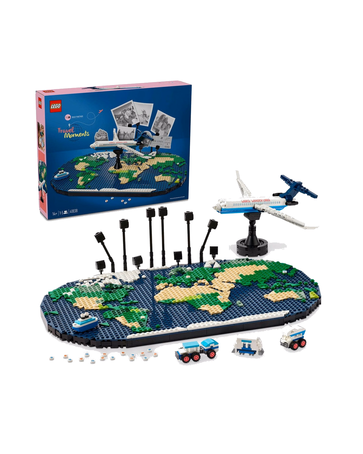 LEGO® Family Travel Moments World Map Building Toy Set 41838 - 1