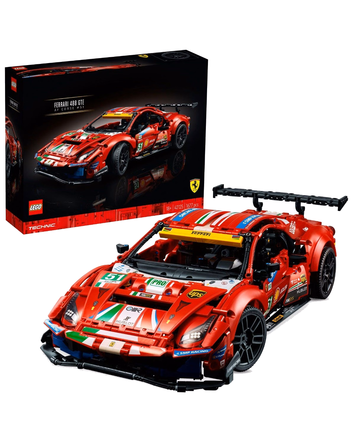 LEGO® Technic Ferrari 488 GTE AF Corse Car Set 42125 - 1