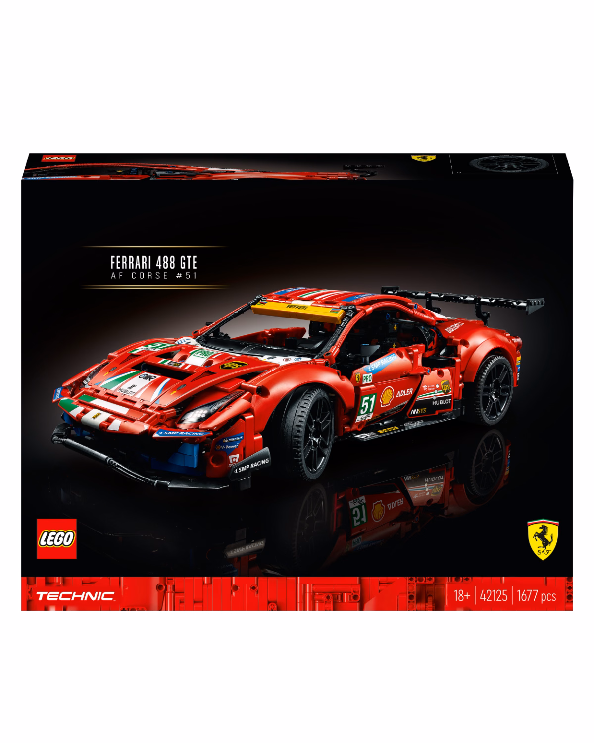 LEGO® Technic Ferrari 488 GTE AF Corse Car Set 42125 - 5