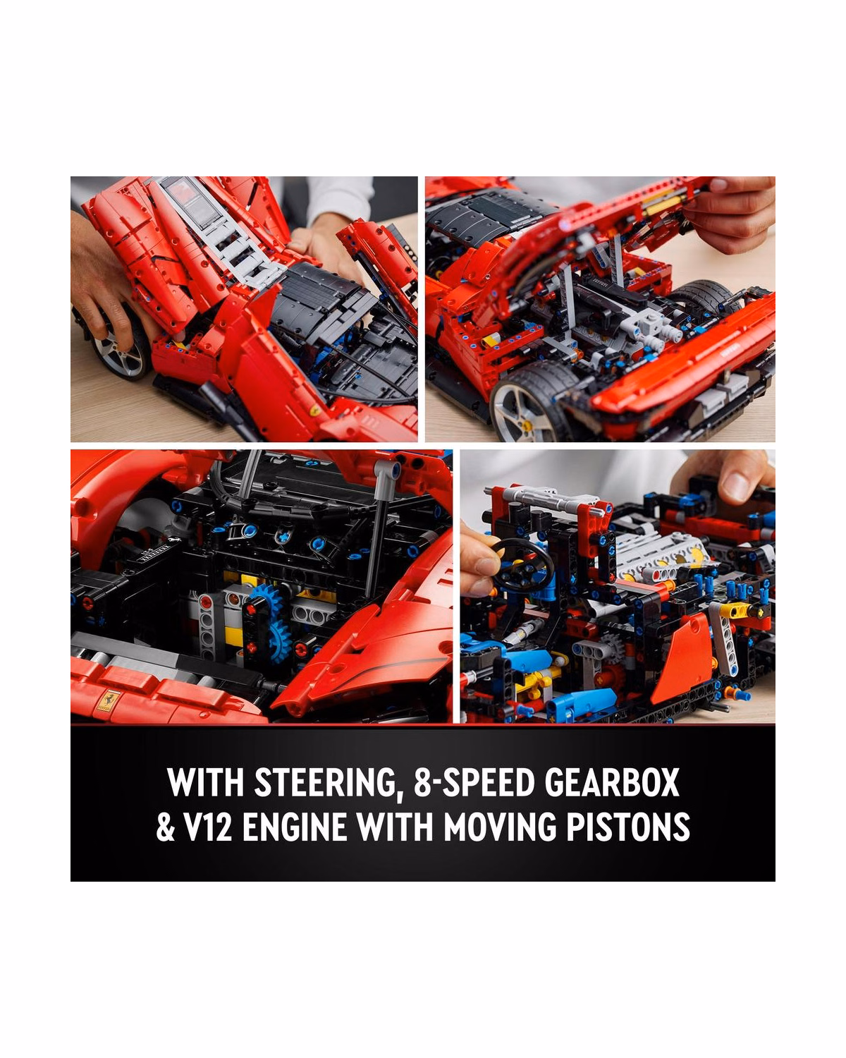 LEGO® 42143 Technic Ferrari Daytona SP3 Model Race Car Set - 5